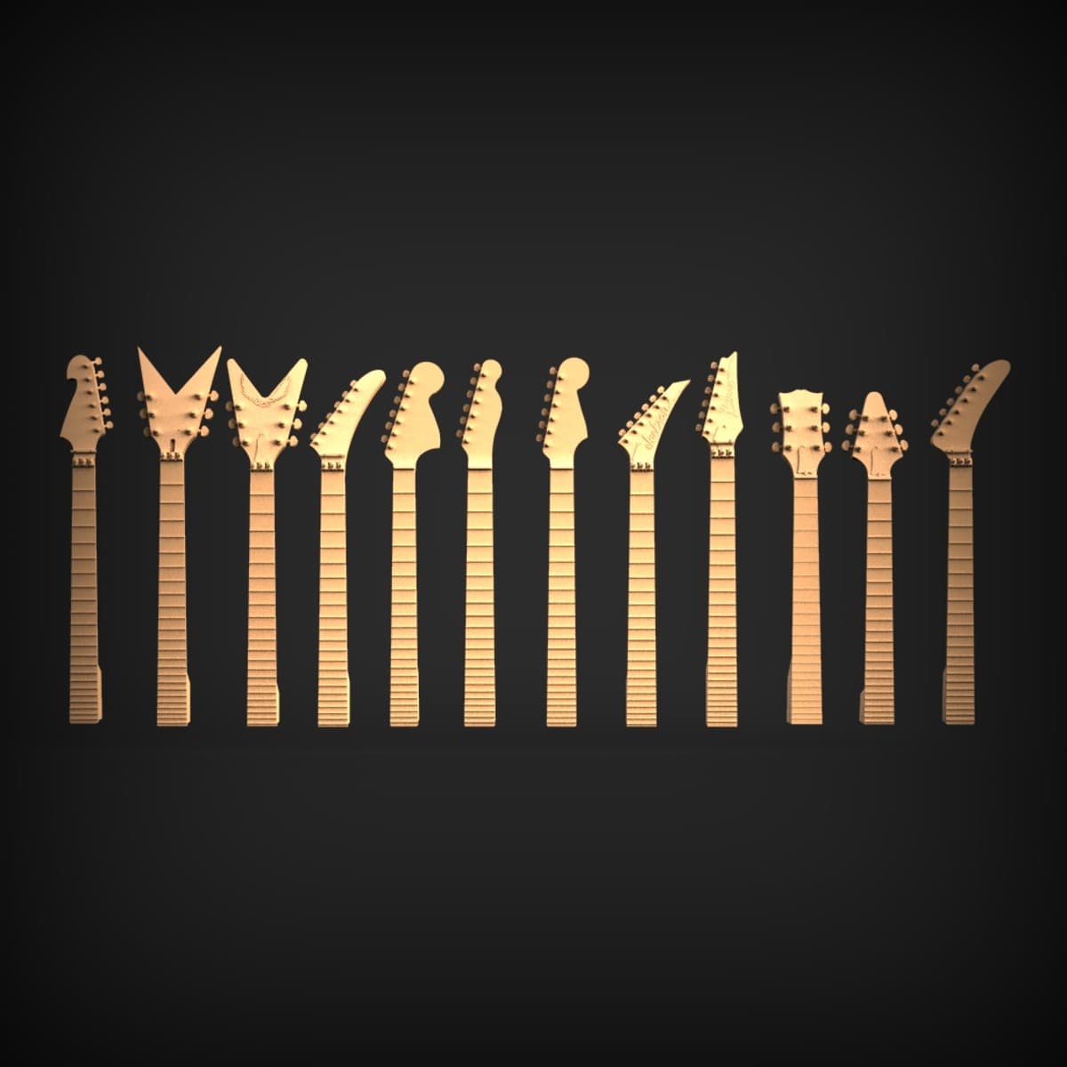 Electric Guitar Neck Headstock Set