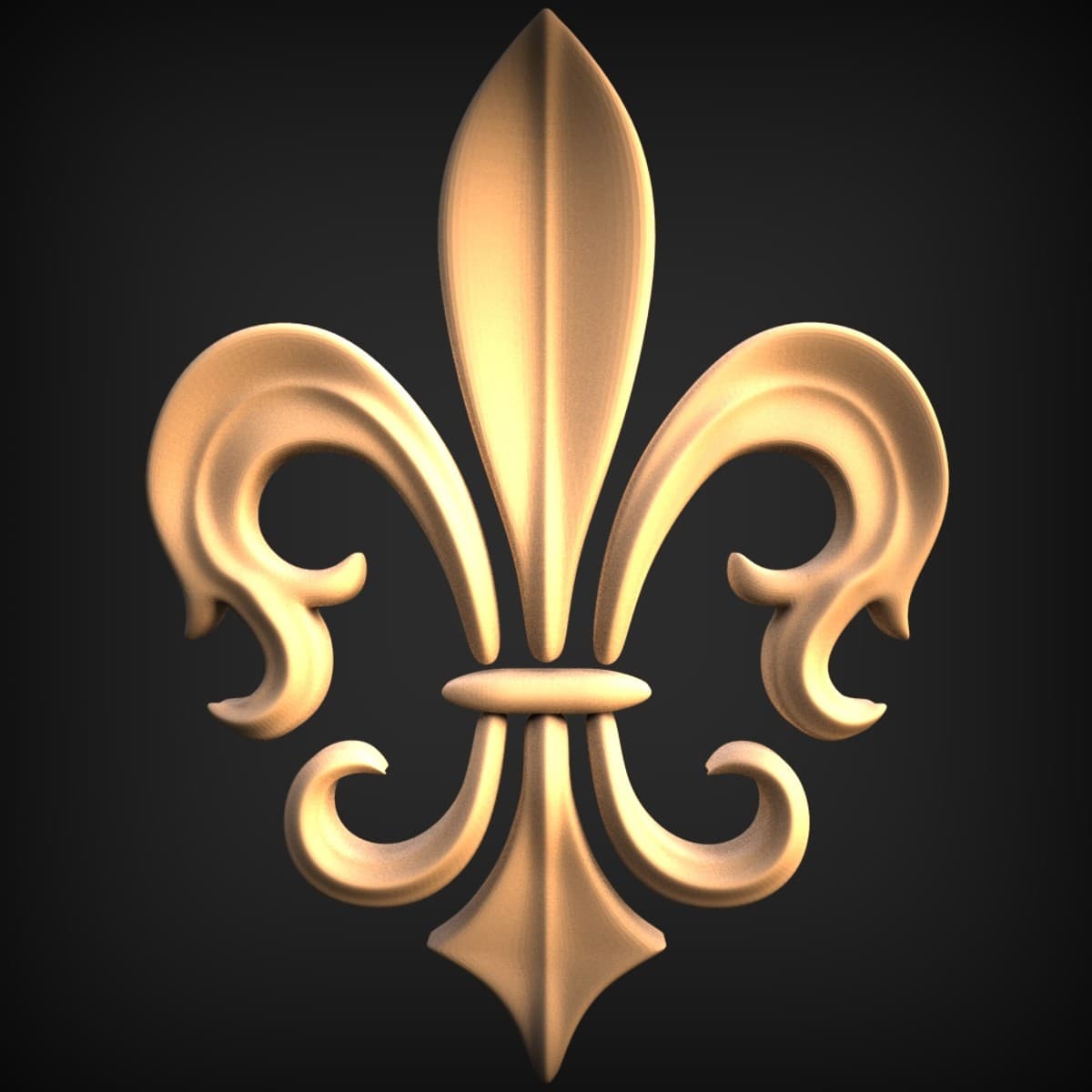 Ridged Fleur-de-Lis Onlay