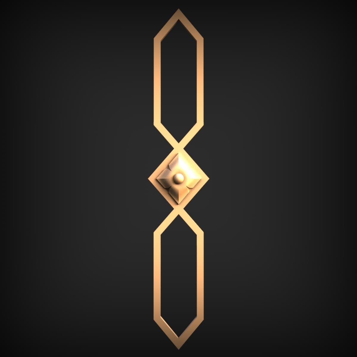 Art Deco Diamond Boss Onlay