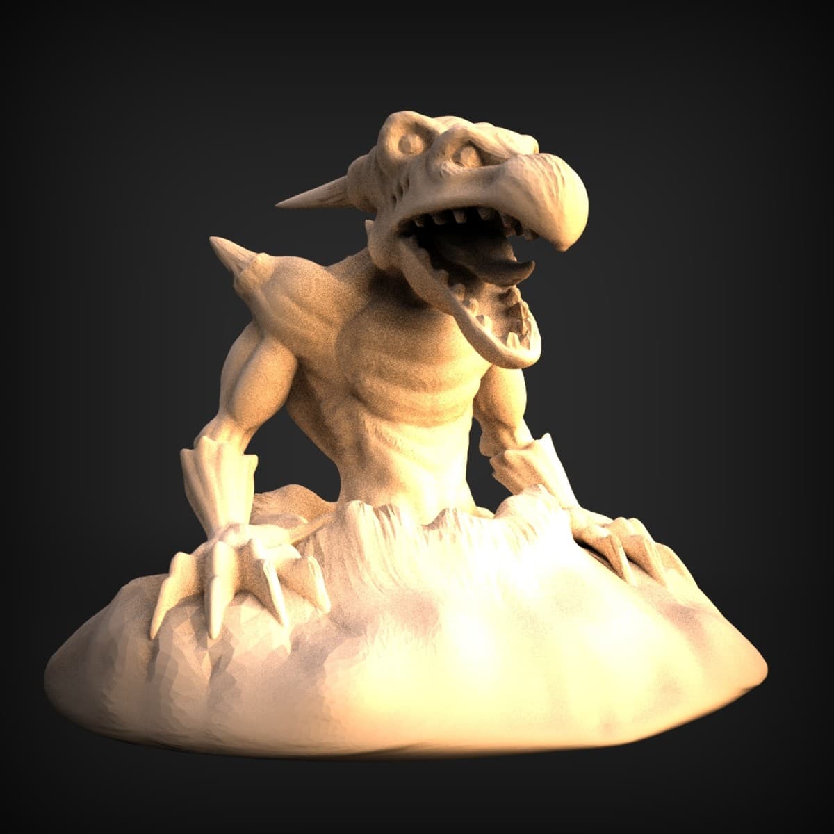 Snarling Dragonkin Roar Bust