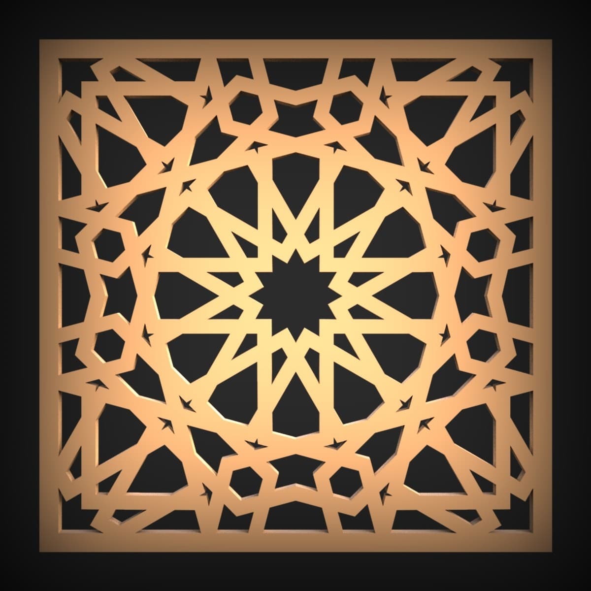 Moroccan Star Lattice Panel