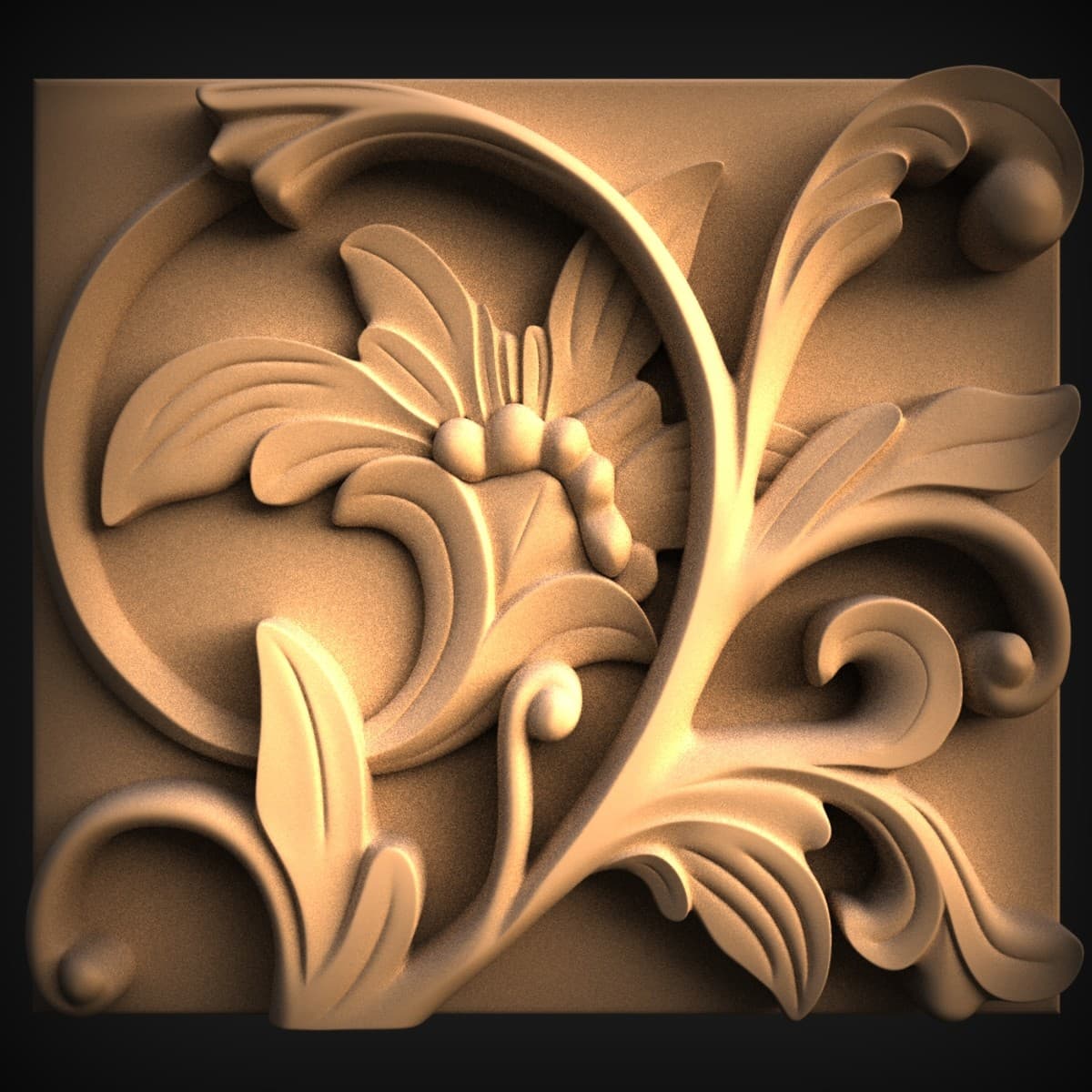 Acanthus Lily Corner Onlay