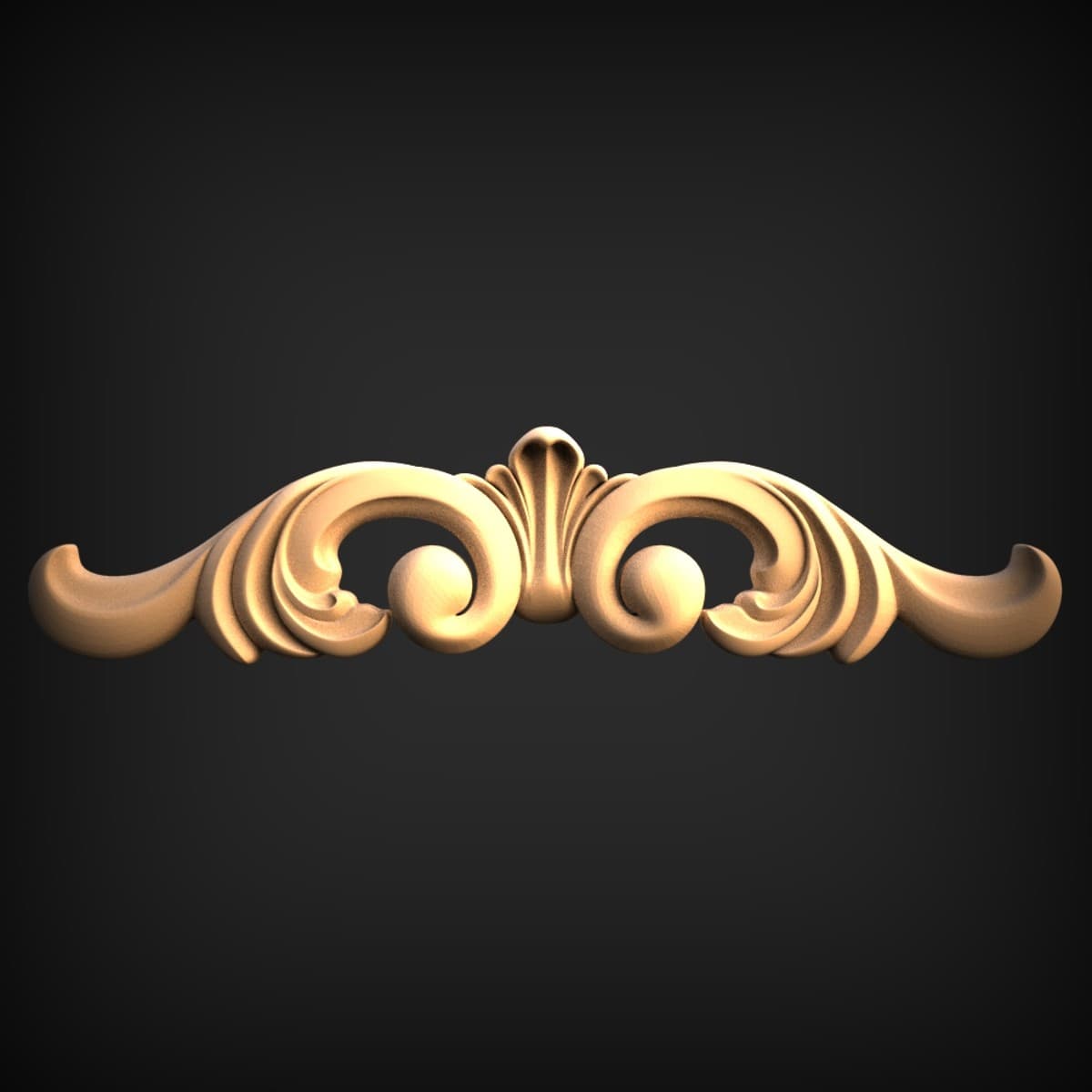 Winged Shell Scroll Cartouche