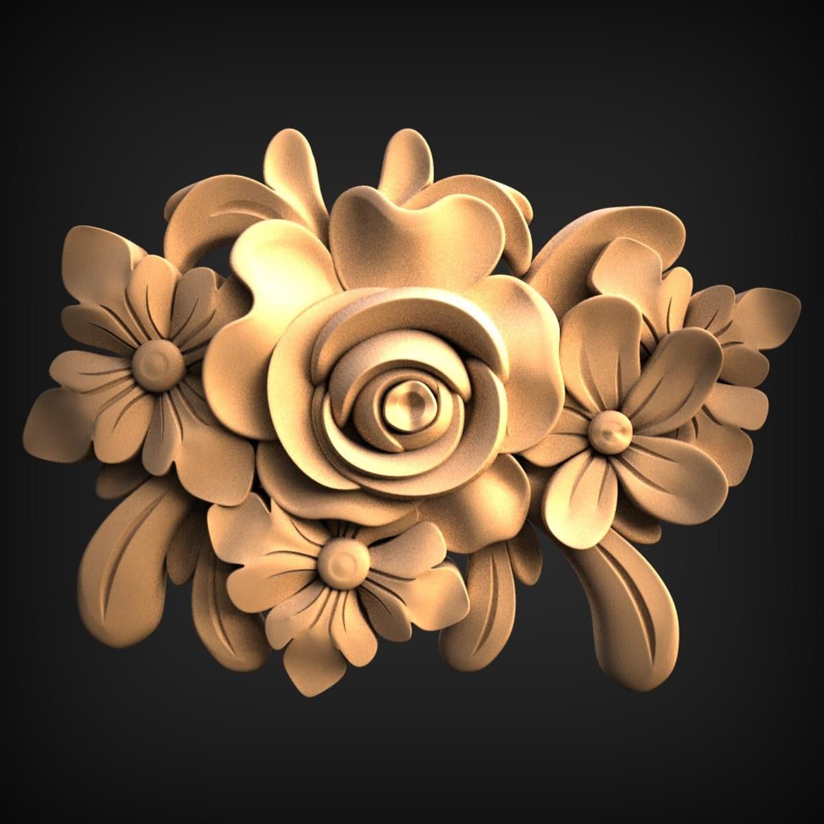 Rose And Daisy Furniture Crest