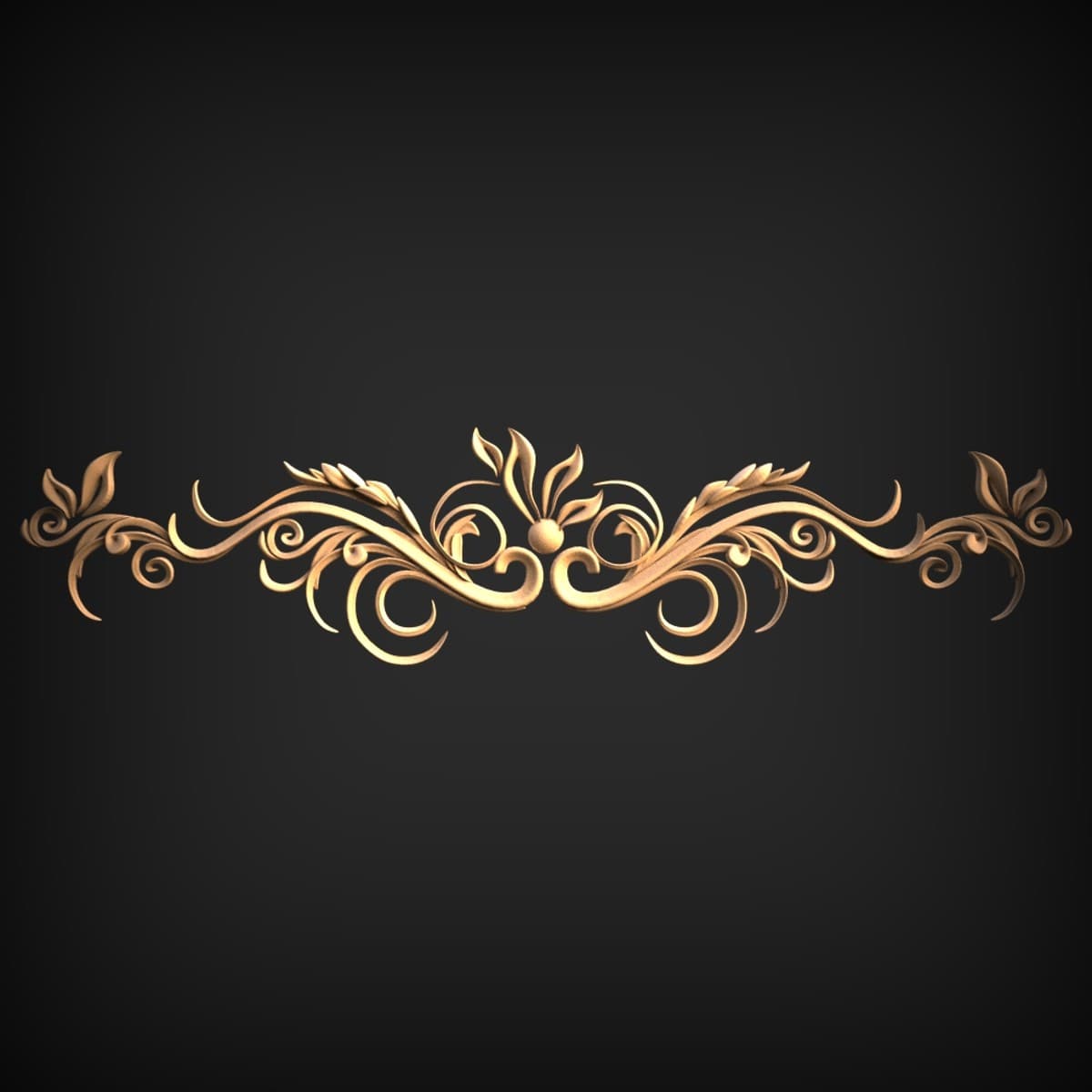 Symmetrical Foliate Scroll Onlay