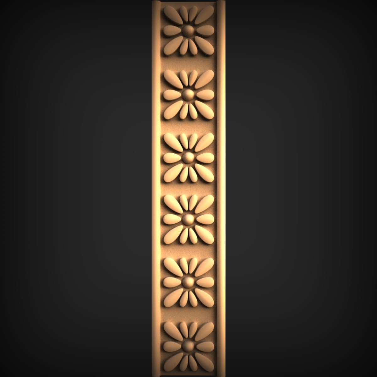 Repeating Daisy Border Moulding