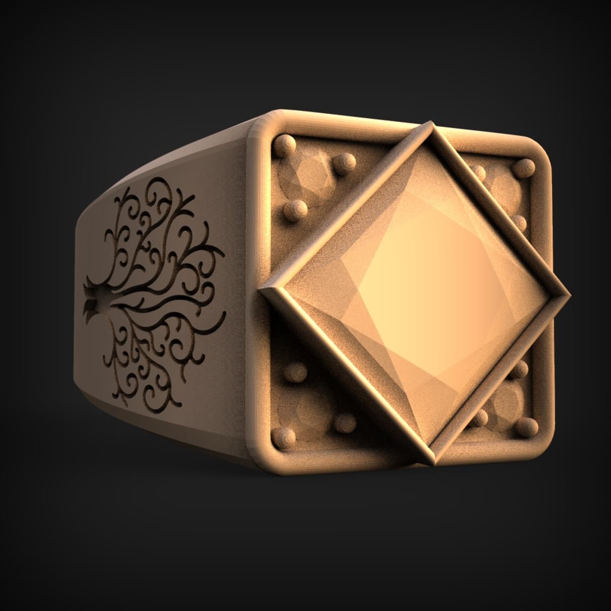 Tree Of Life Signet Ring