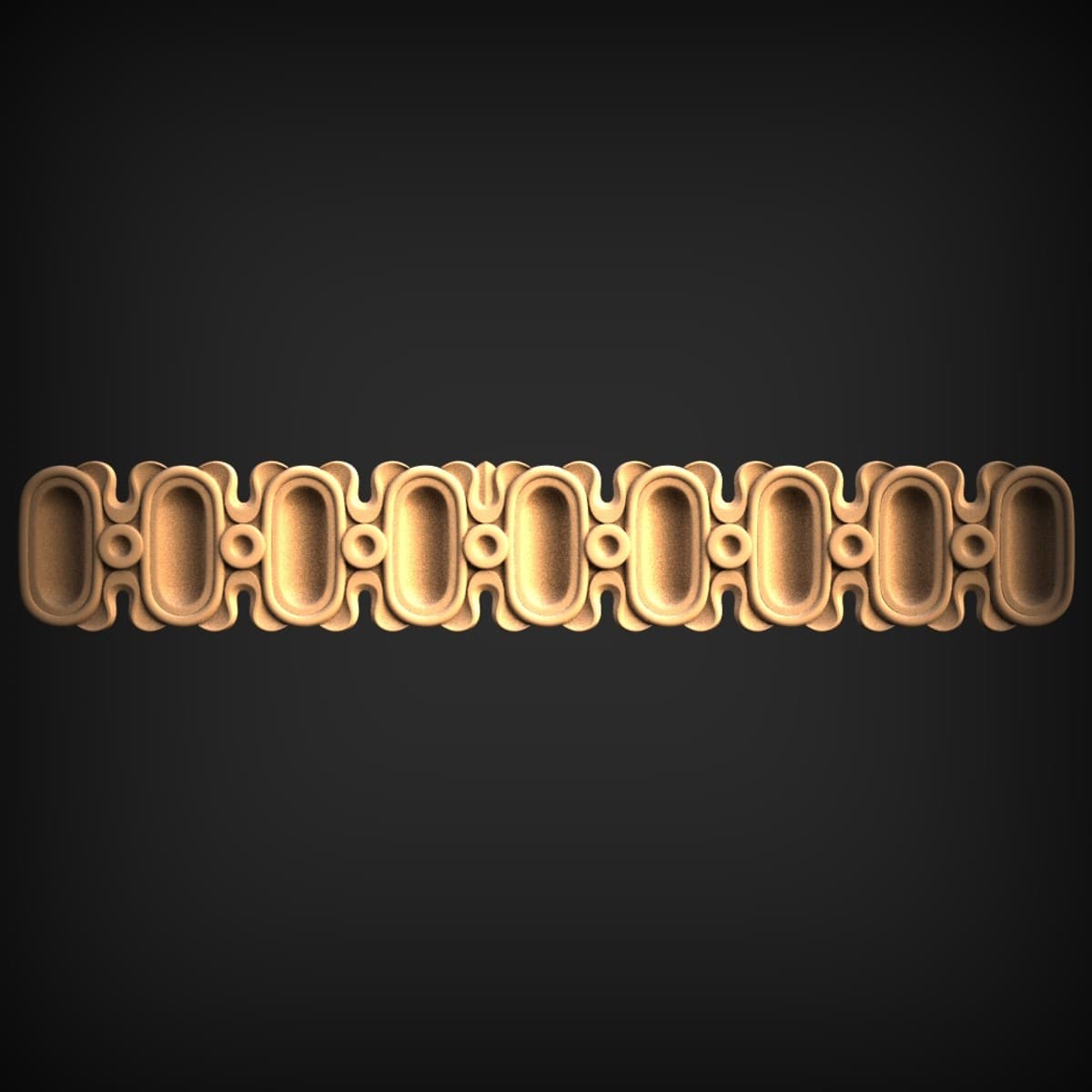 Linked-Capsule Beaded Moulding Border