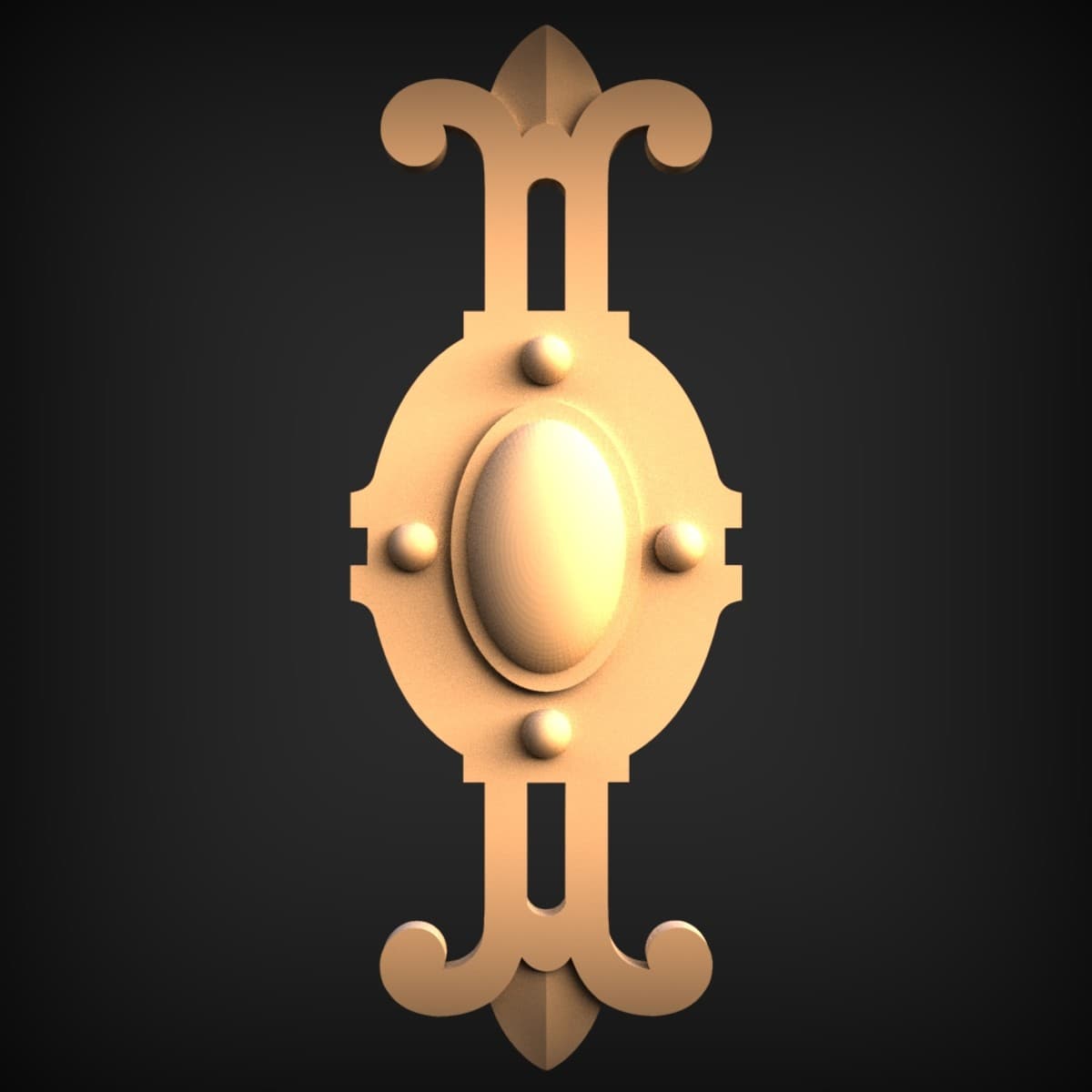 Domed Boss Scroll Onlay
