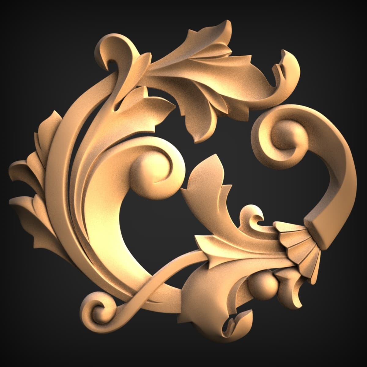 Spiralling Acanthus Scroll Roundel