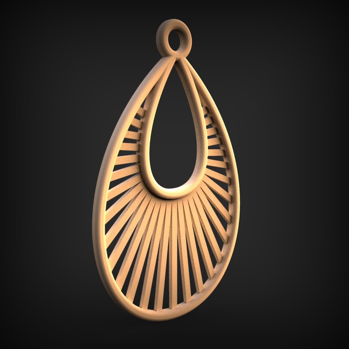 Sunburst Teardrop Pendant