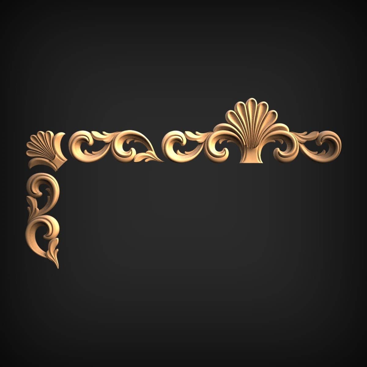 Scroll-and-Shell Carved Frame Kit