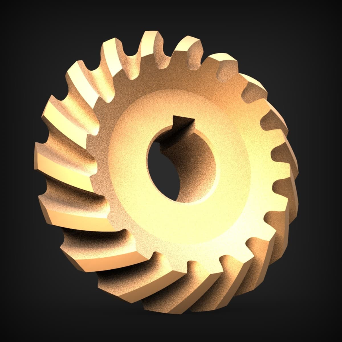 Spiral Bevel Gear With Keyway