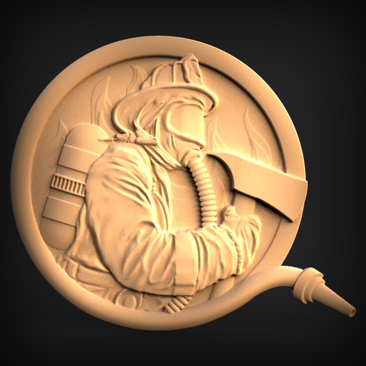 Firefighter Tribute Round Plaque