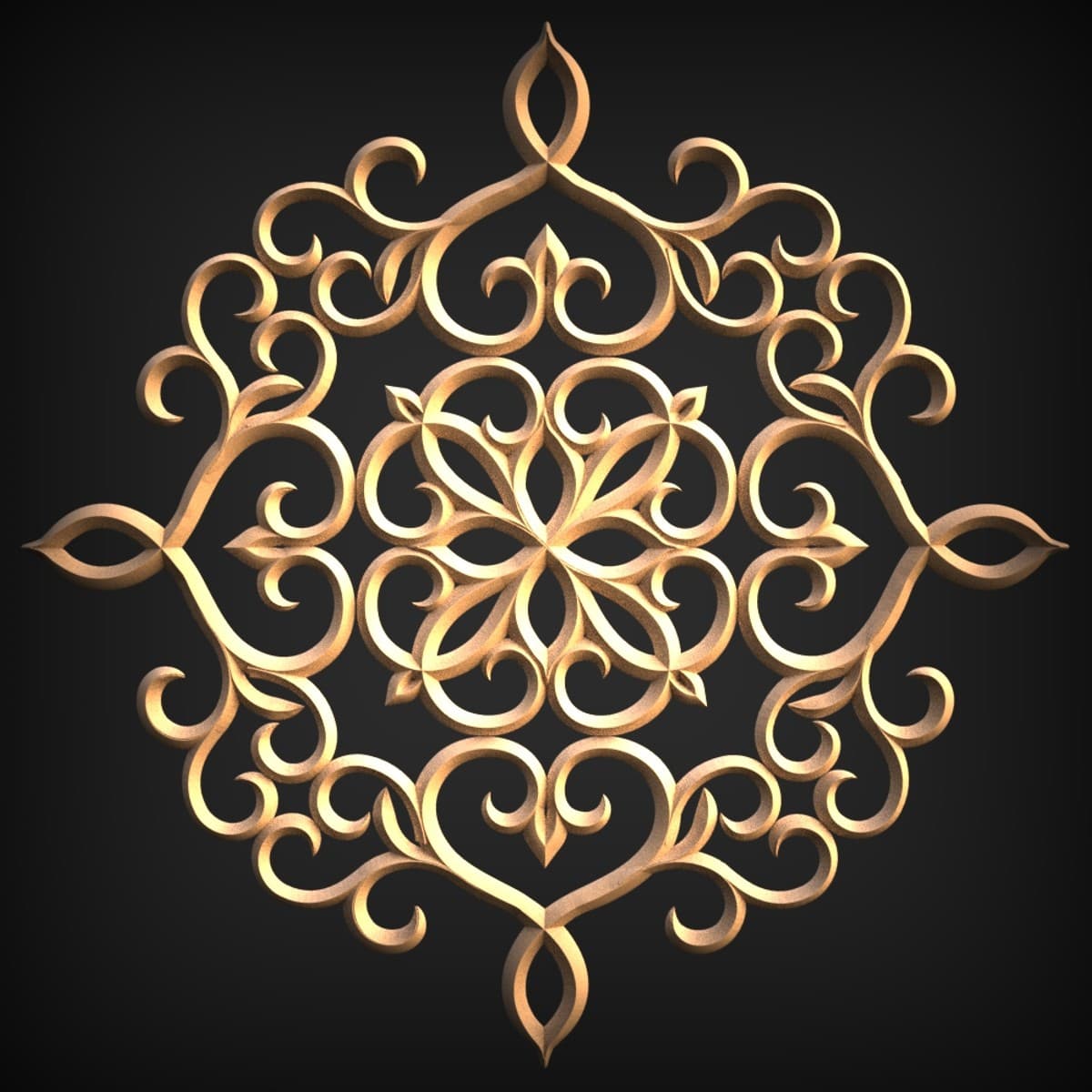 Filigree Scroll Rosette Medallion