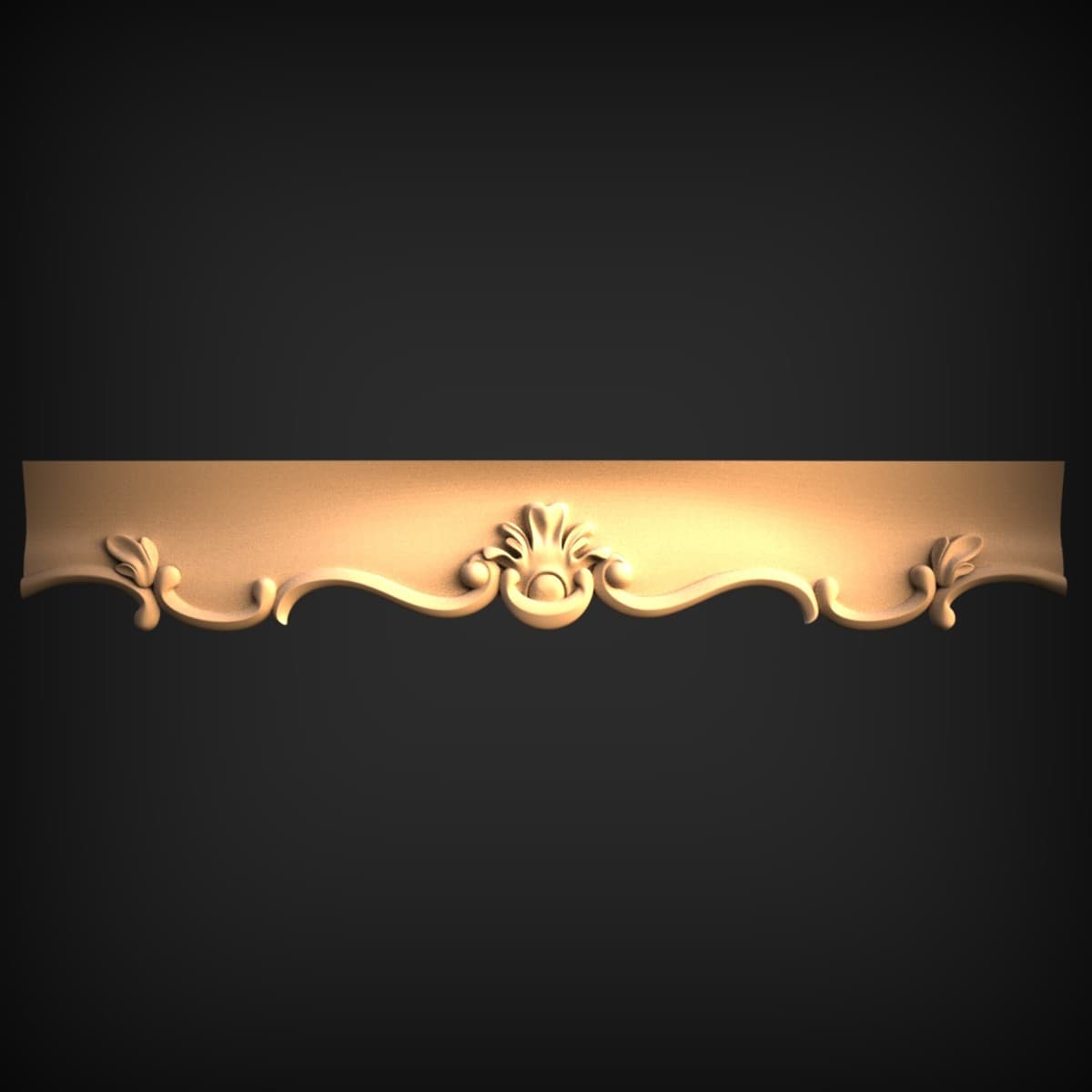 Acanthus Palmette Scroll Crest