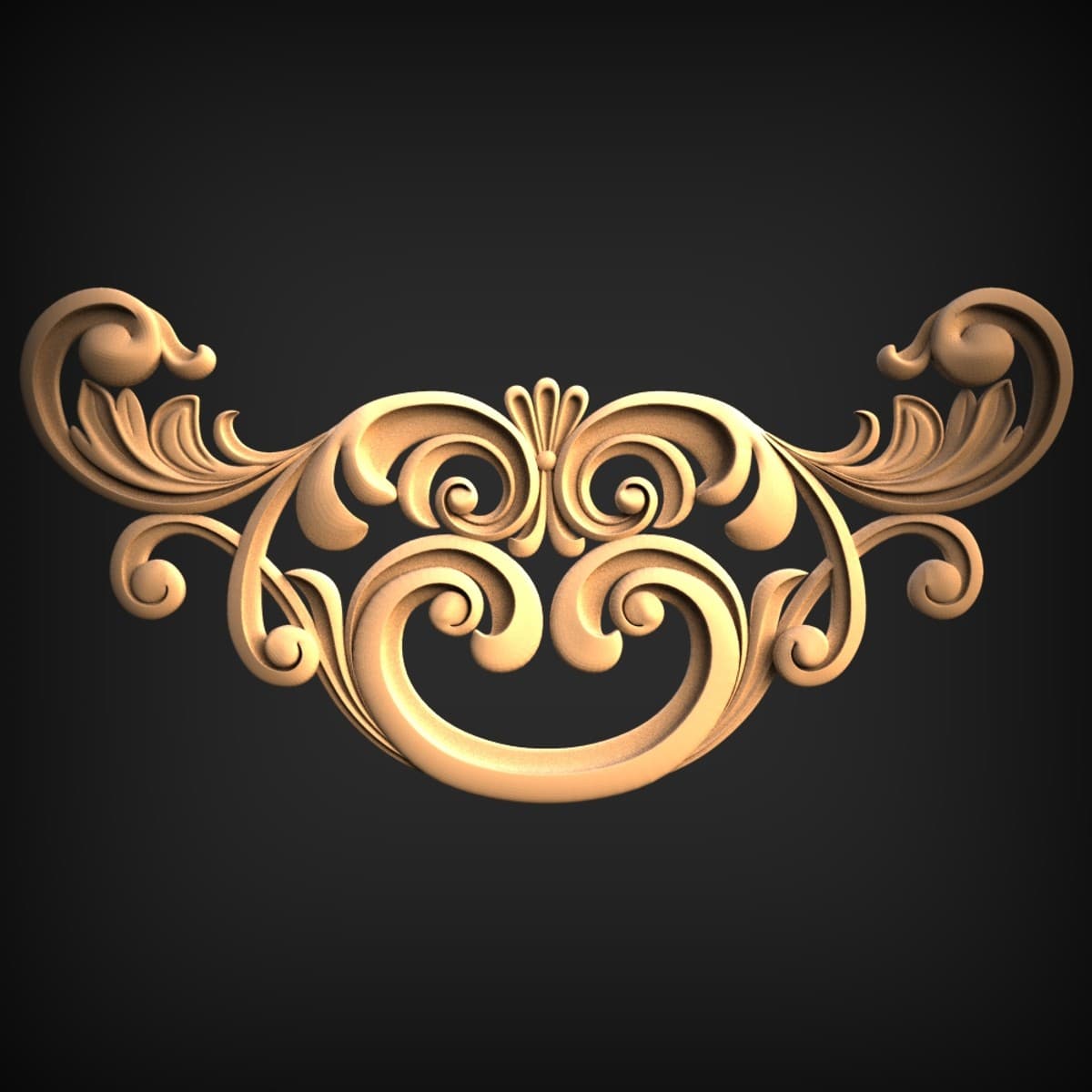 Pierced Scroll Cartouche Onlay