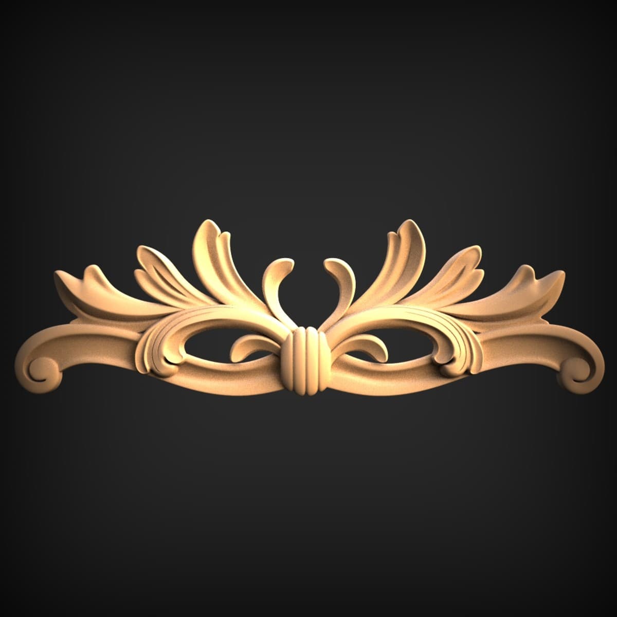 Symmetrical Acanthus Scroll Onlay