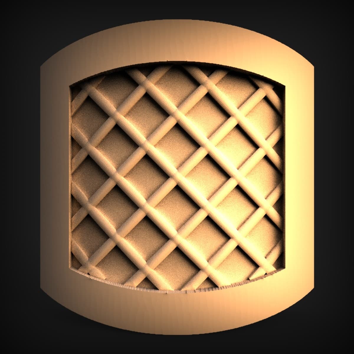 Quilted Diamond Lattice Panel