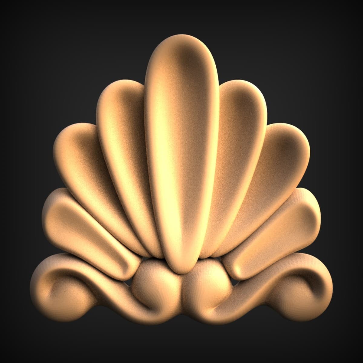 Scallop Shell Fan Applique