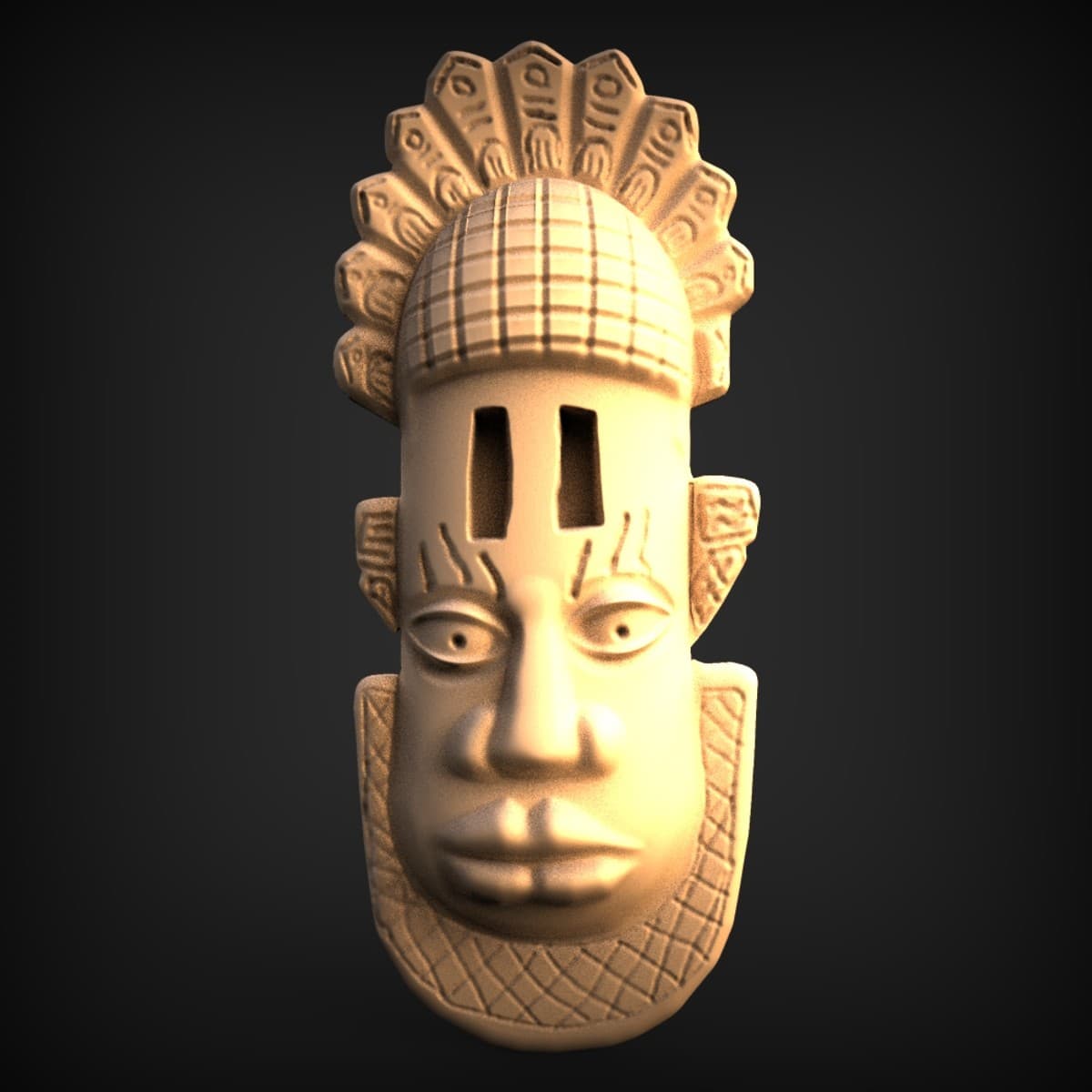 Benin Queen Idia Mask Plaque