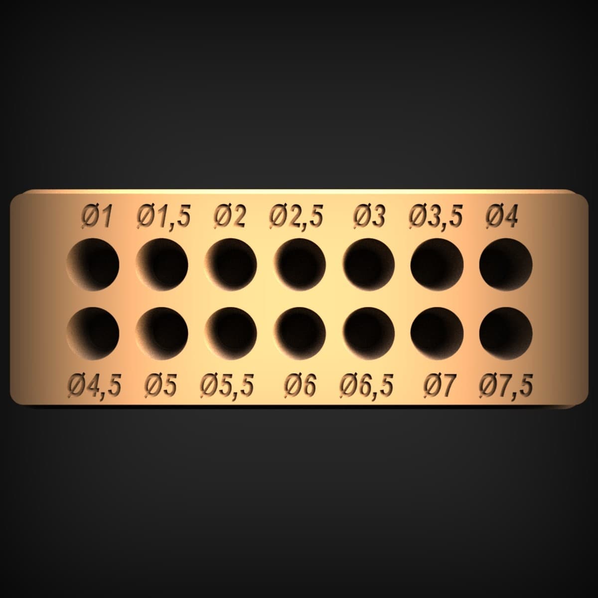 Drill Bit Diameter Gauge Block