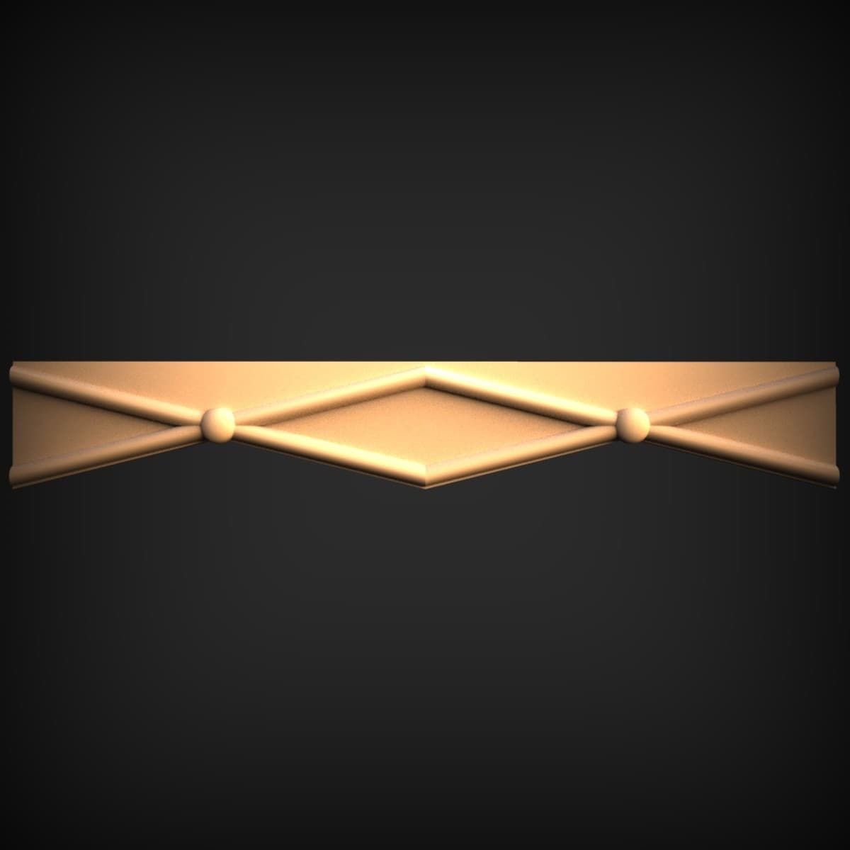 Beaded Diamond Lattice Trim Moulding
