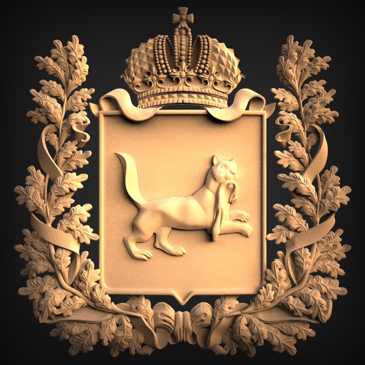 Crowned Heraldic Coat of Arms