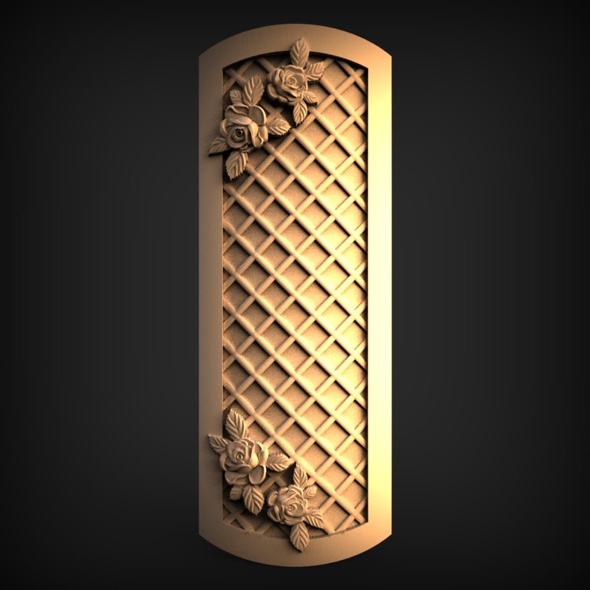 Rose Trellis Arched Wall Panel