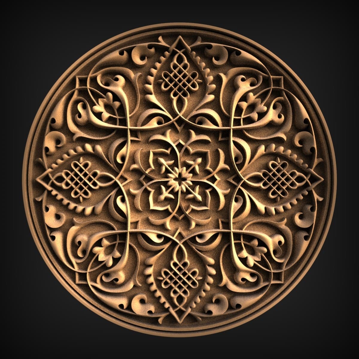 Ornate Foliate Rosette Medallion