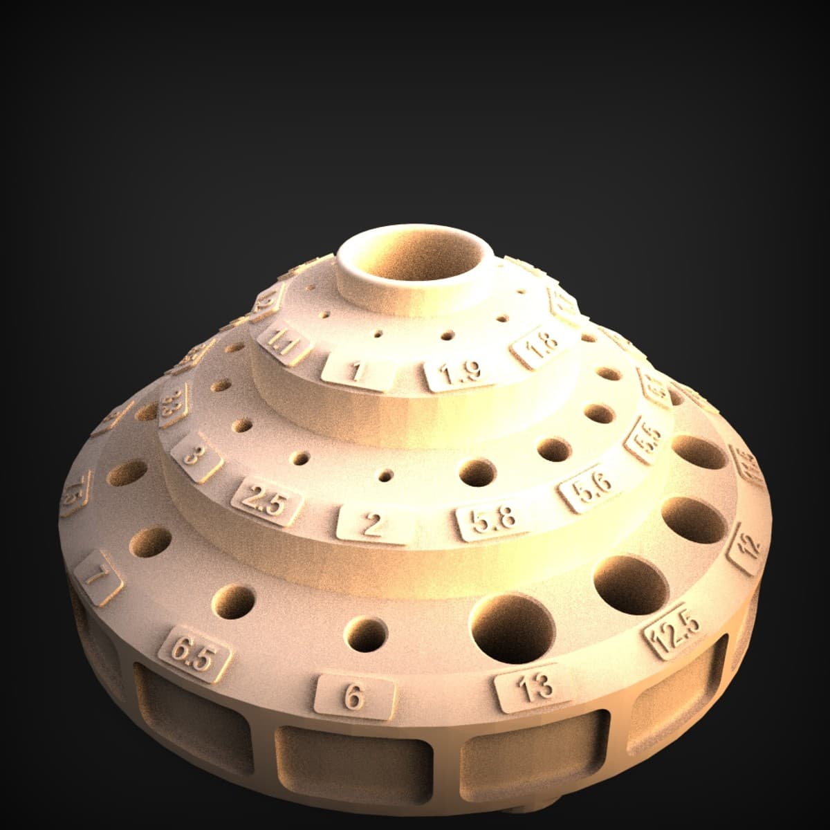 Tiered Numbered Drill-Bit Stand
