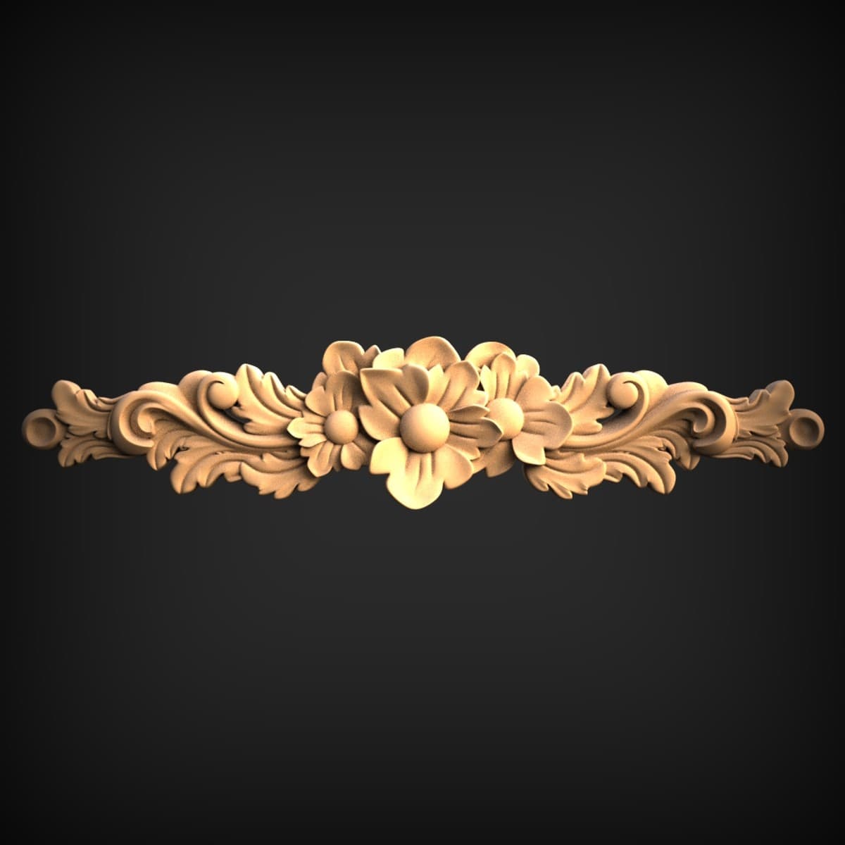 Blossom And Acanthus Scroll Onlay