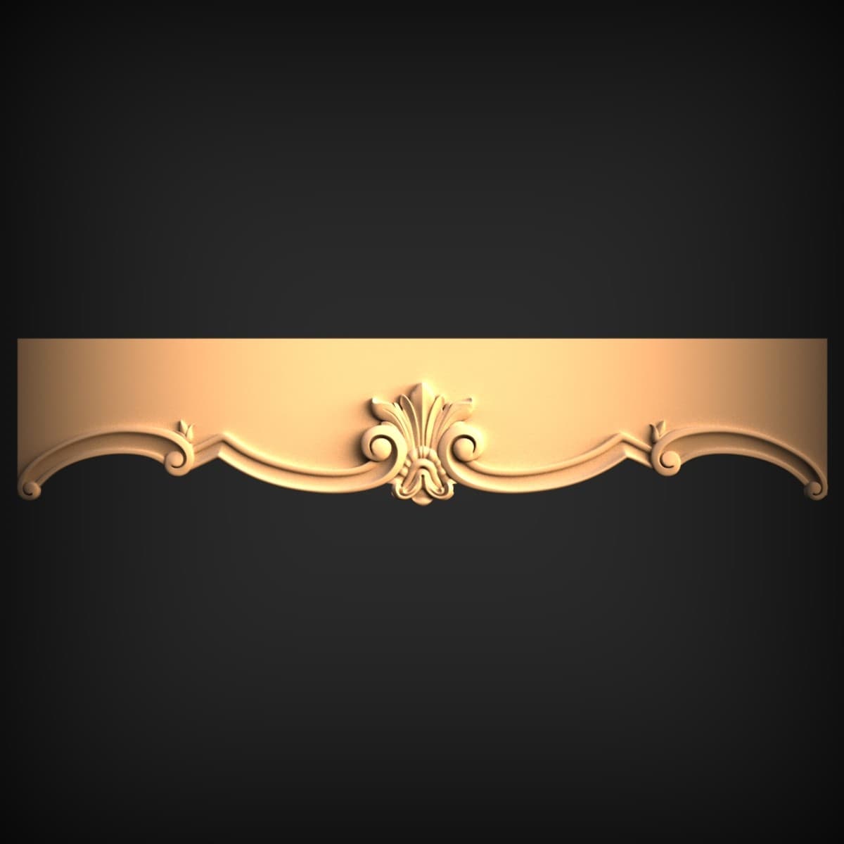 Carved Palmette Scroll Onlay