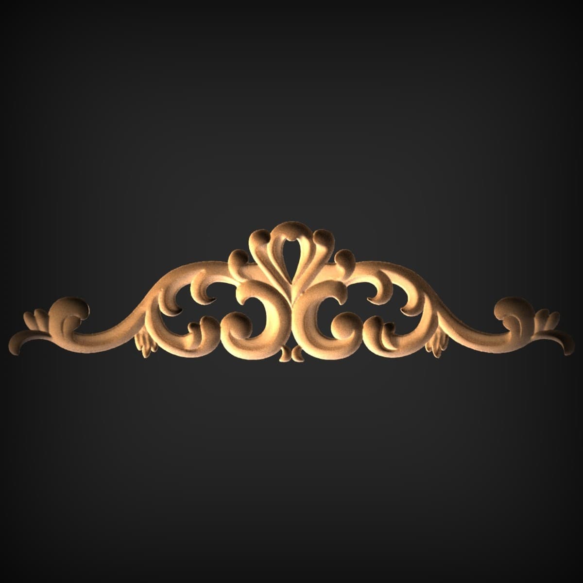 Heart-Crest Acanthus Scroll Onlay