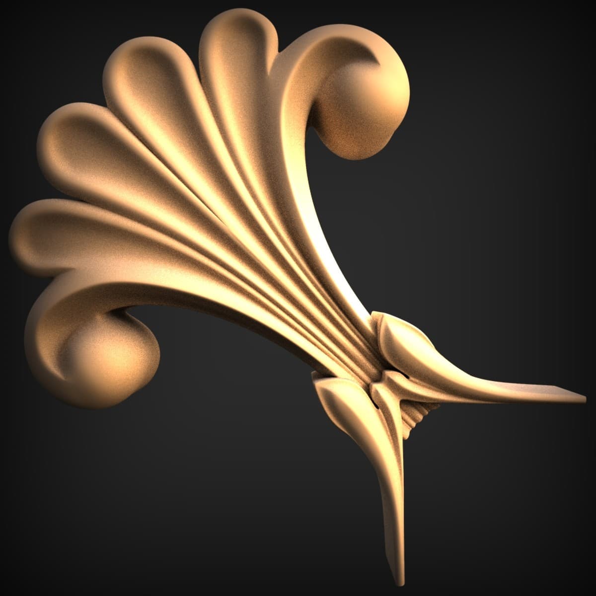 Scrolled Acanthus Leaf Onlay