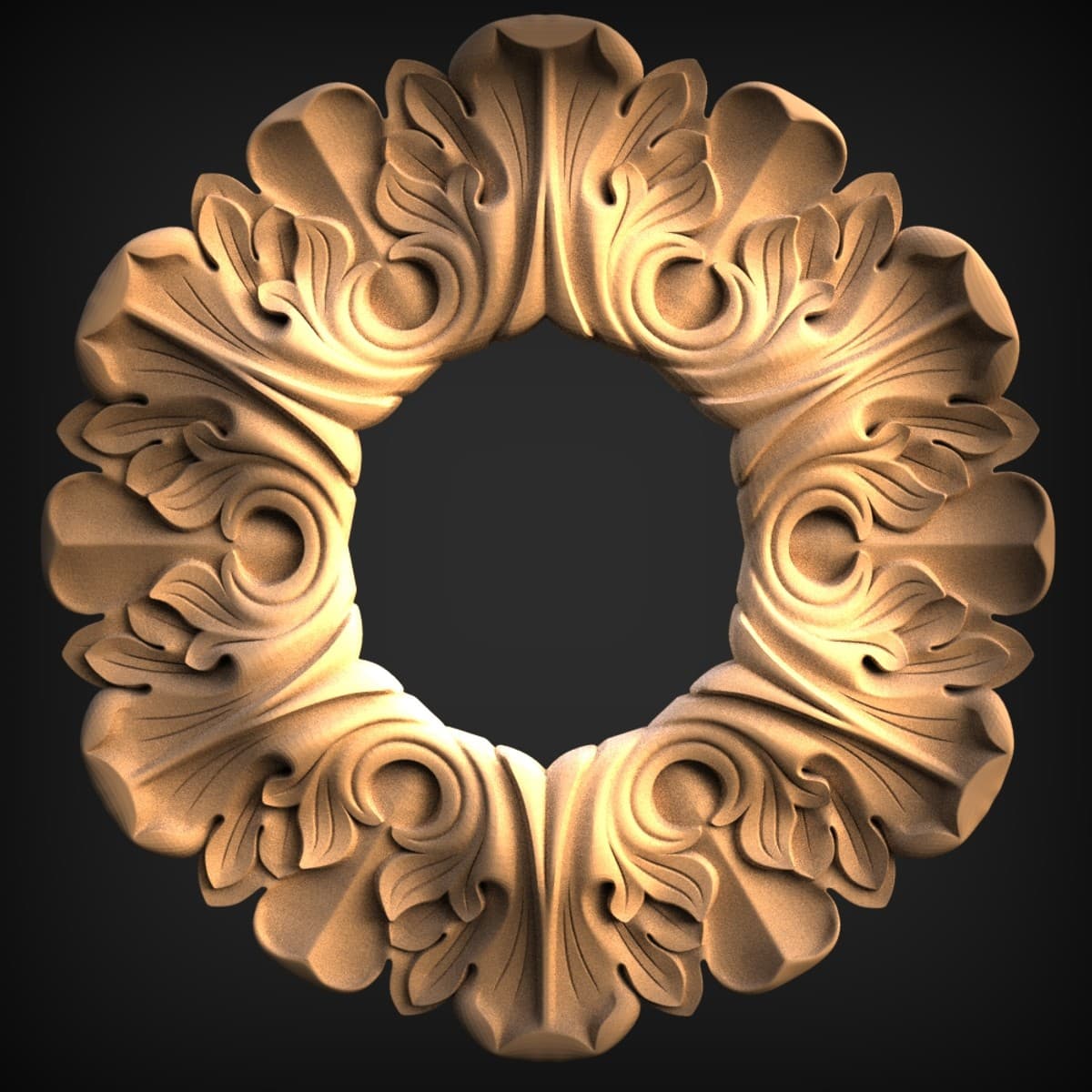 Acanthus Leaf Wreath Roundel