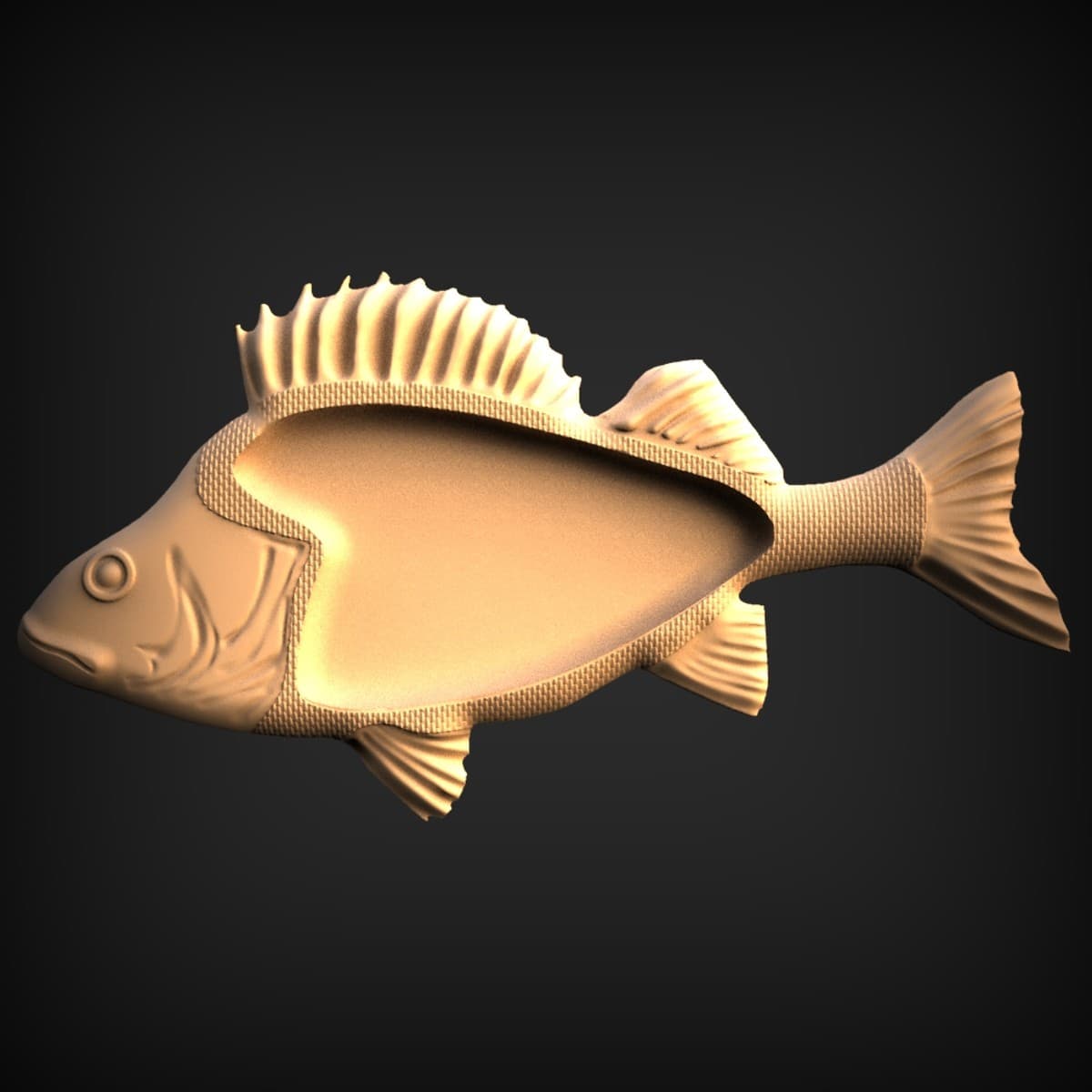 Carved Perch Trinket Dish