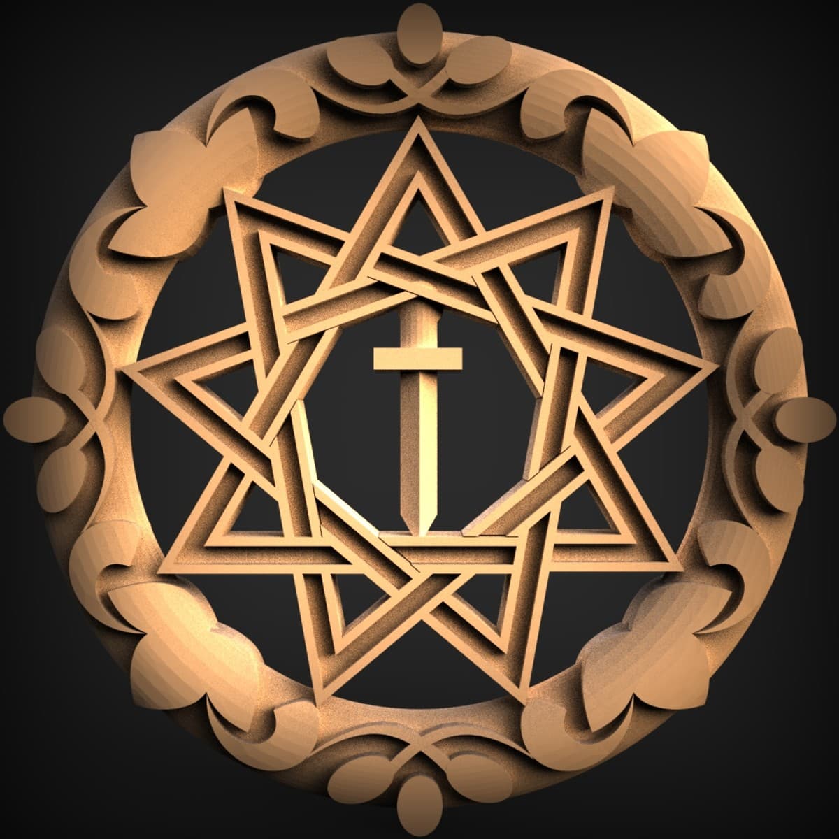 Star and Cross Pierced Roundel