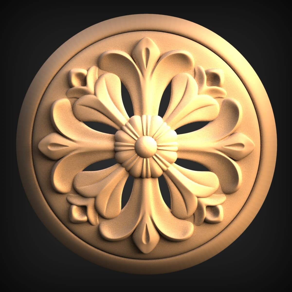 Fluted Daisy Rosette Medallion