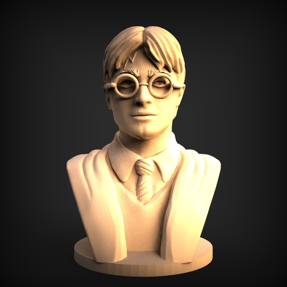 Bespectacled Young Wizard Bust