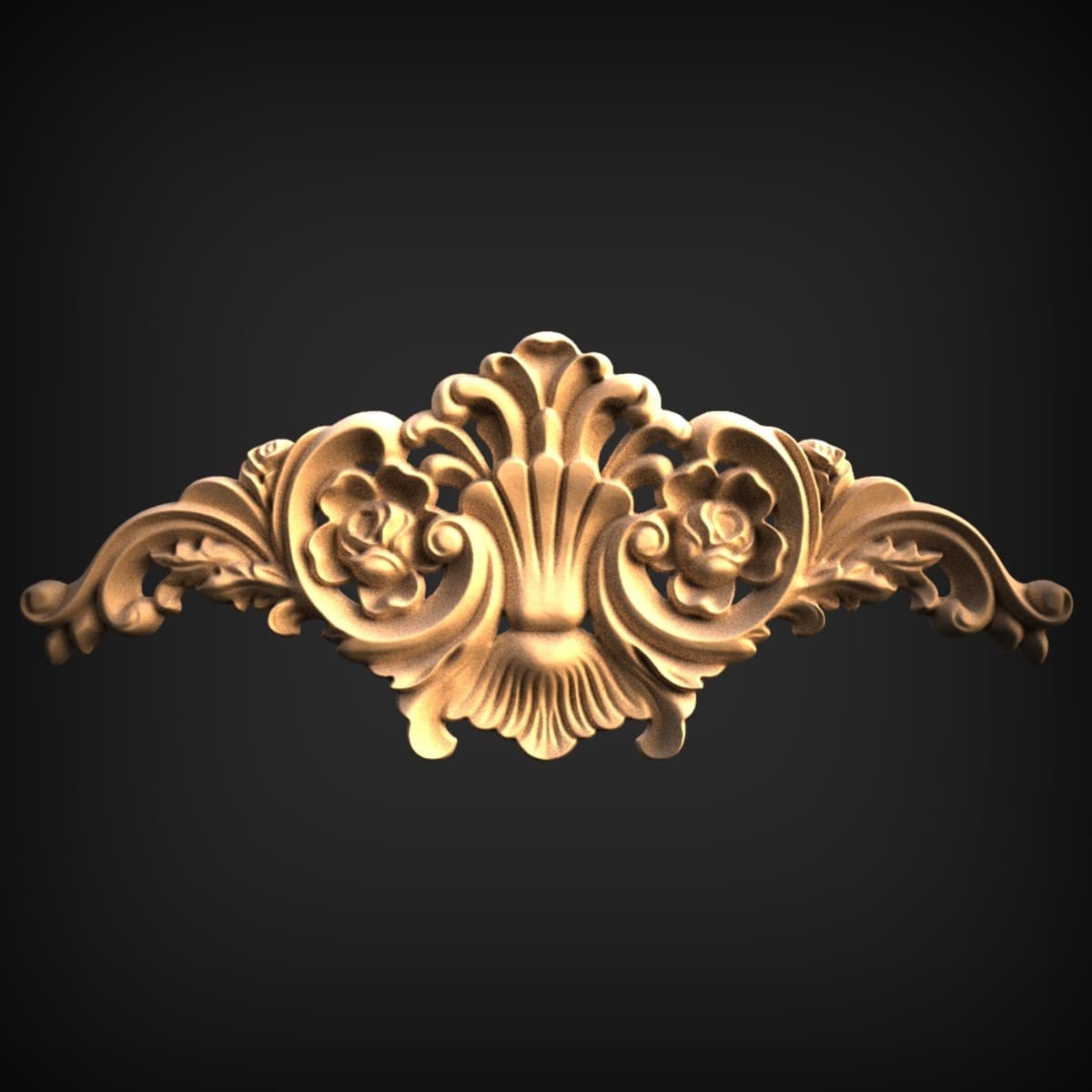 Rose And Acanthus Crest Onlay