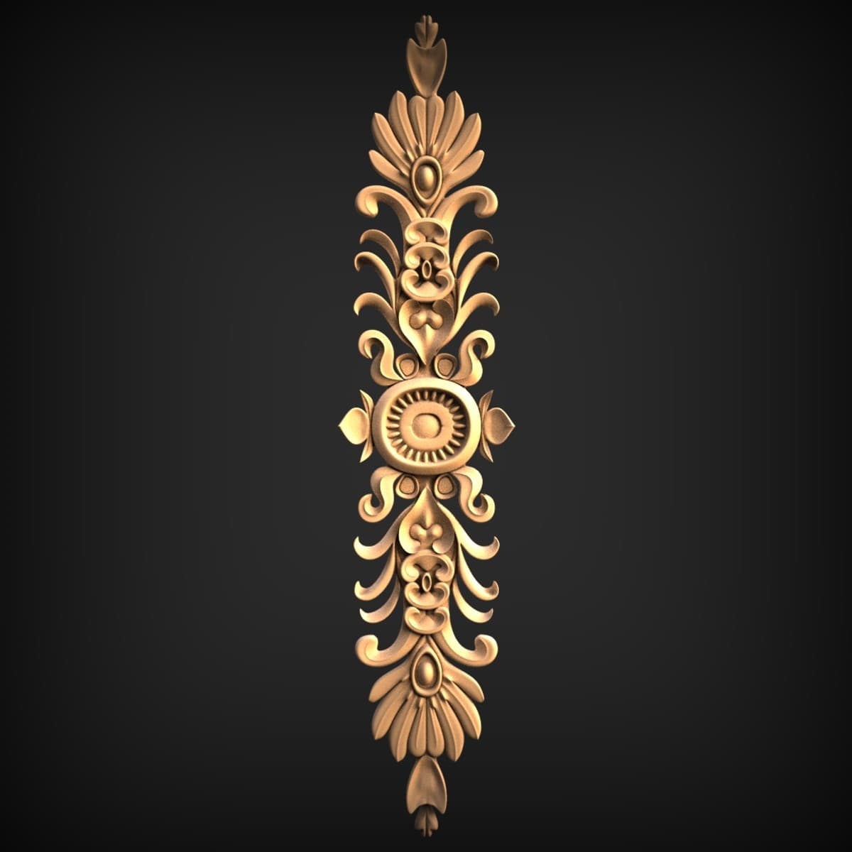 Rosette Vertical Acanthus Drop