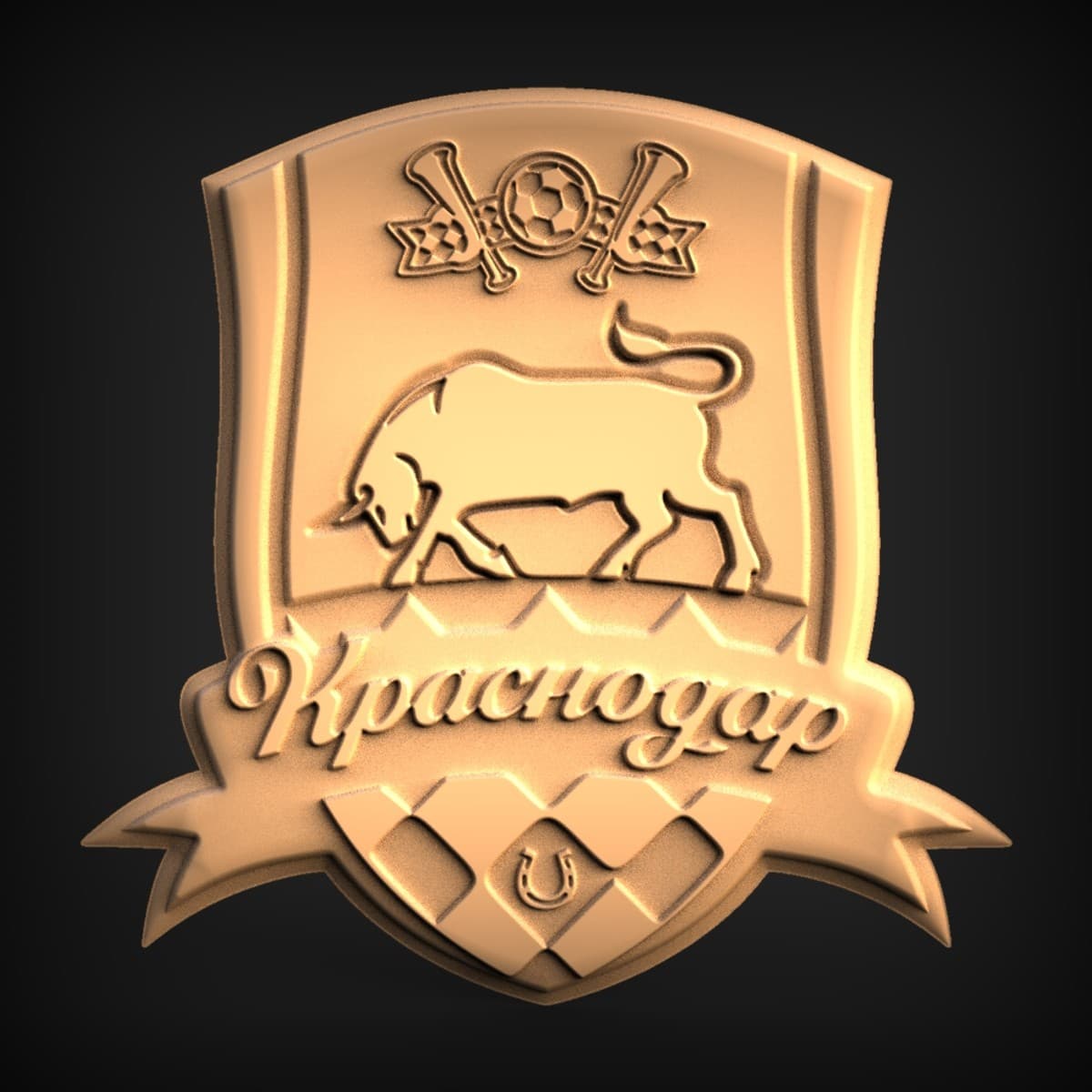 Charging Bull Sporting Crest Plaque