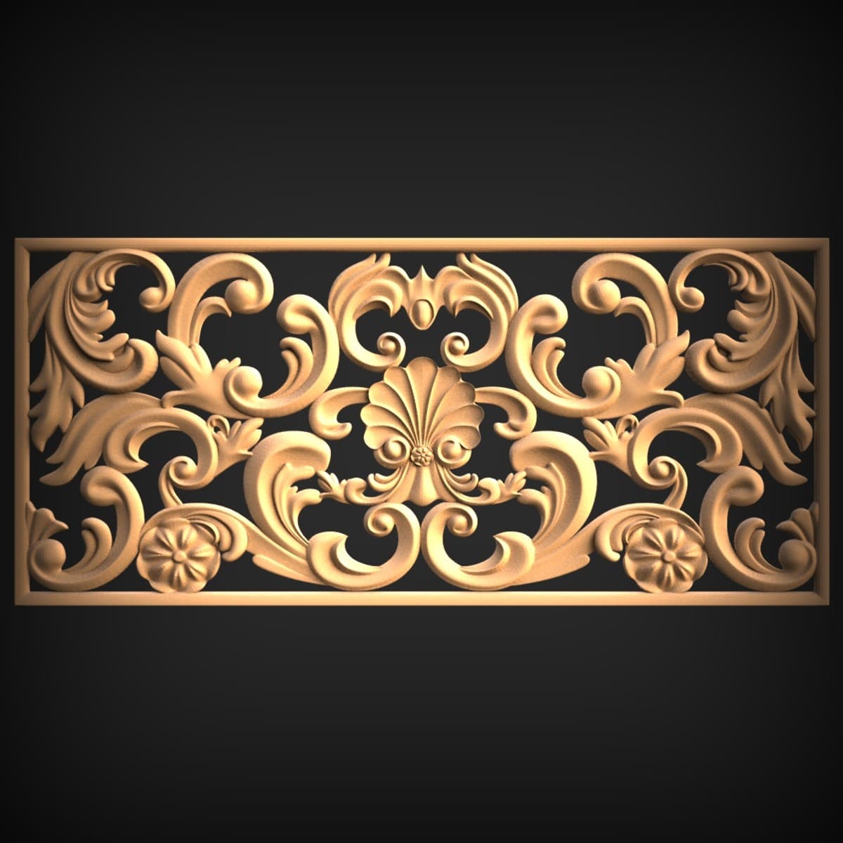 Scallop Shell Acanthus Frieze Panel