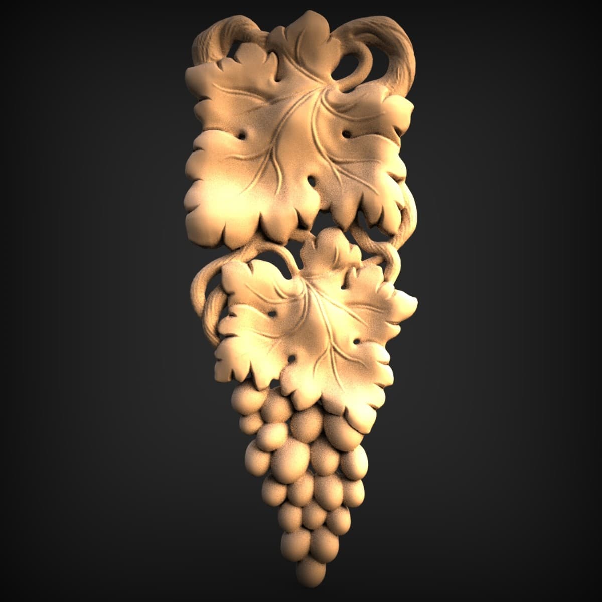 Grape Cluster And Vine Drop Onlay