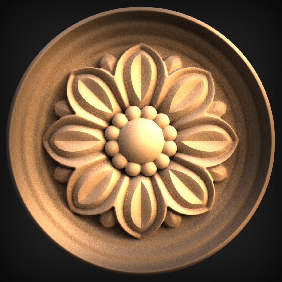 Eight-Petal Rosette Medallion