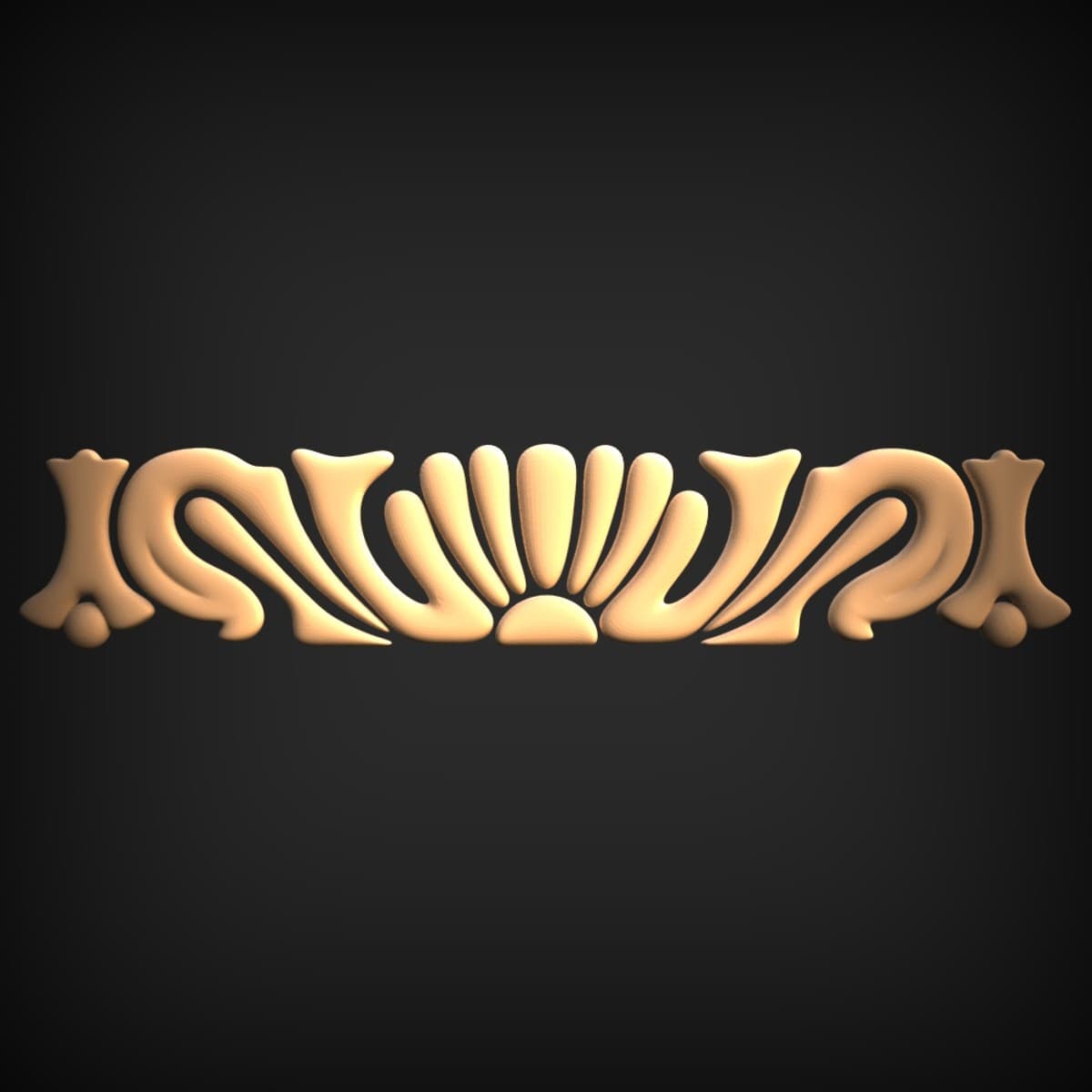 Ribbed Shell and Acanthus Crest