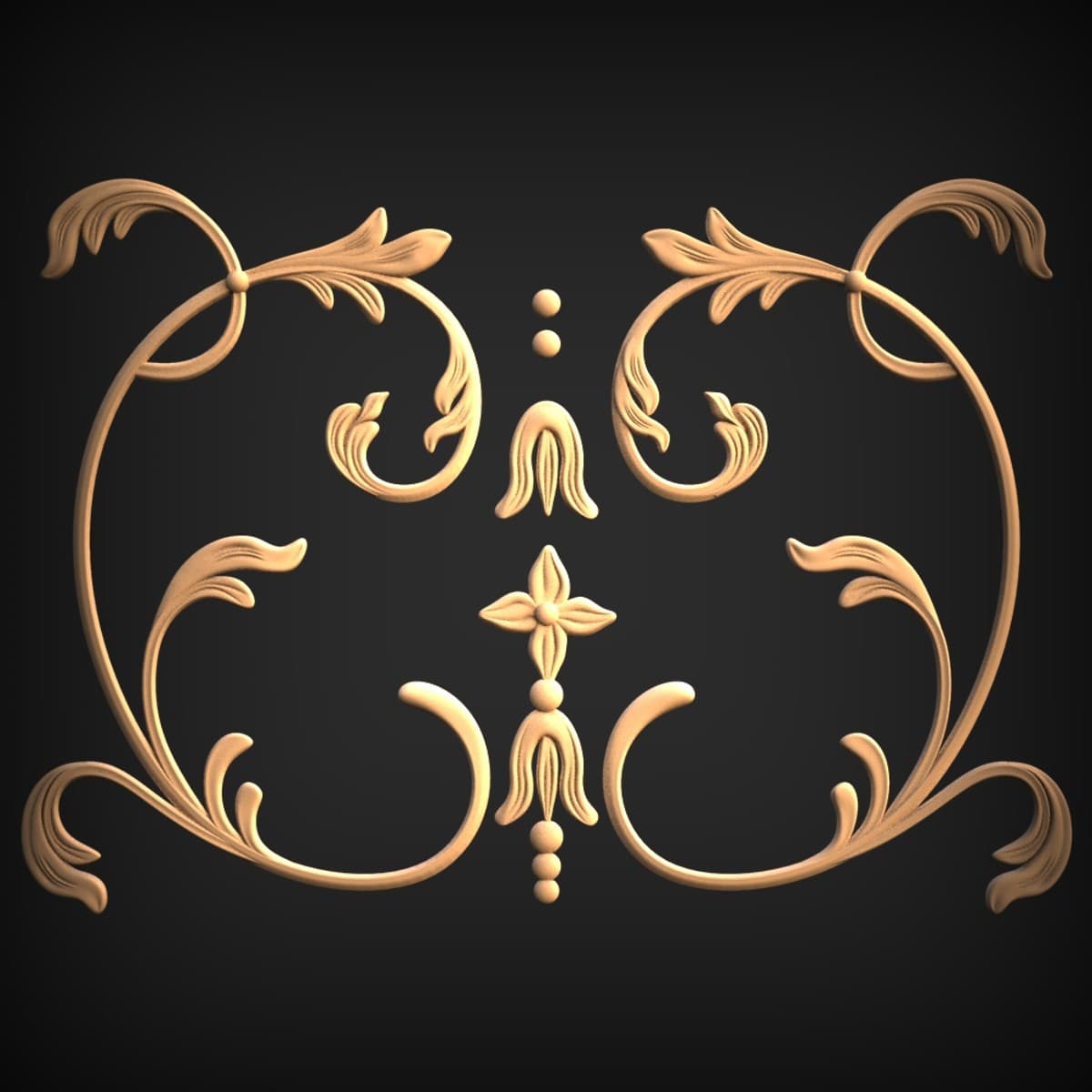 Mirrored Acanthus Scroll Onlay