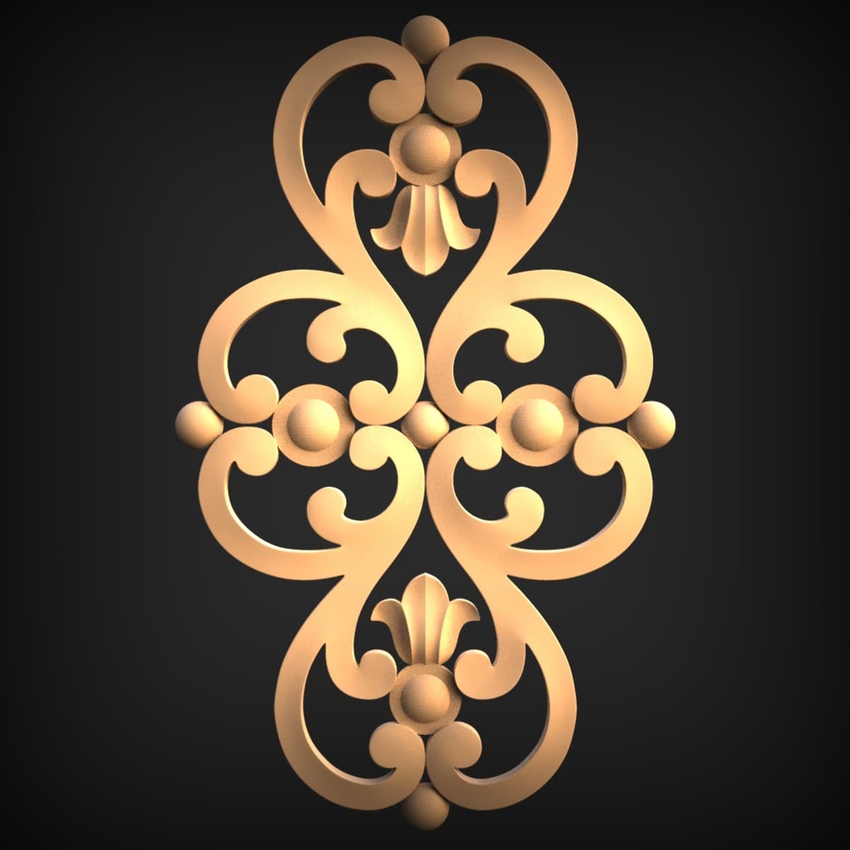 Interlaced Scroll Cartouche Onlay