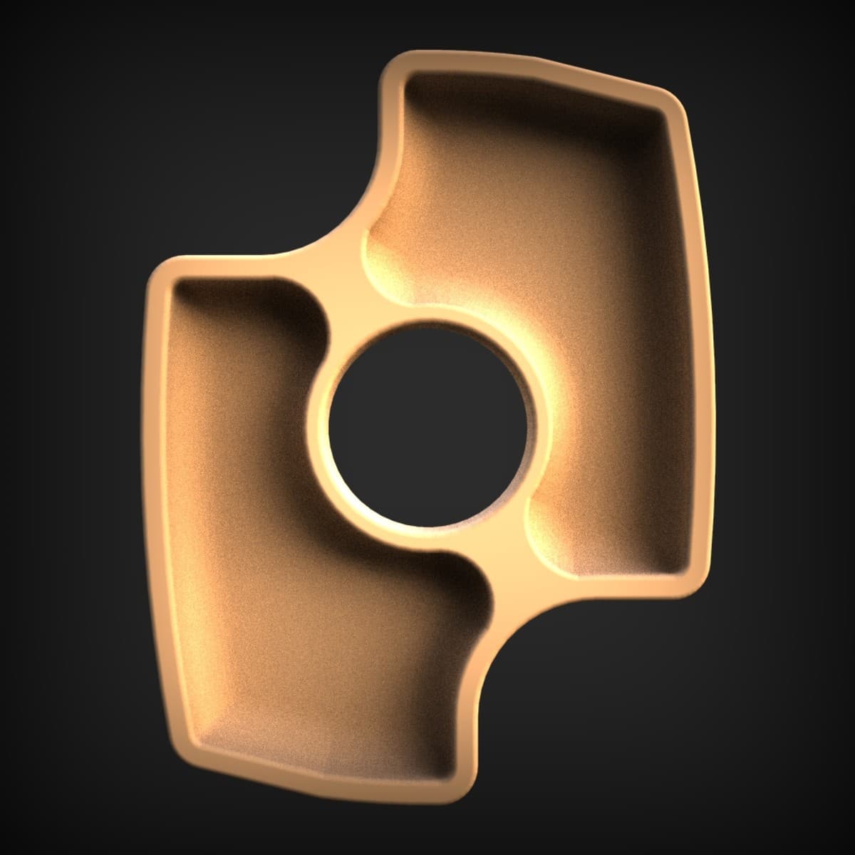 Recessed Quatrefoil Carved Medallion
